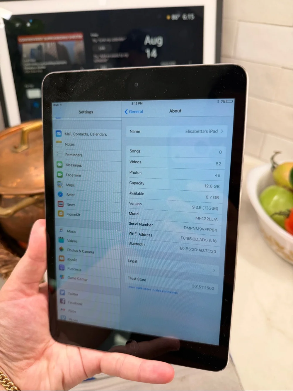 APPLE iPad Mini (1st Gen) — Model A1432 — Wi-Fi Only— USED